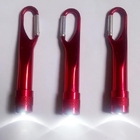 الأحمر LED المعادن / البلاستيك المطبوعة شعار بقيادة مصباح يدوي سلاسل المفاتيح الشعلة للهدايا الترويجية