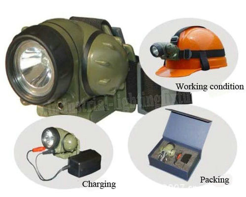 high-Intensity مسيك rechargeable 3 واط led مصباح أماميّ لإطفائي