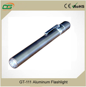 قابل للنقل ألومنيوم led مشعل مصباح كهربائيّ 2pcs 1.5V aaa, rechargeable يقود مصباح كهربائيّ