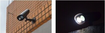 كري 250LM LED أضواء ساحة الشمسية، 2W LED الشعلة جدار جبل أدى مصابيح