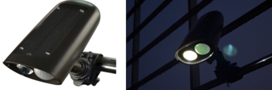 كري 250LM LED أضواء ساحة الشمسية، 2W LED الشعلة جدار جبل أدى مصابيح