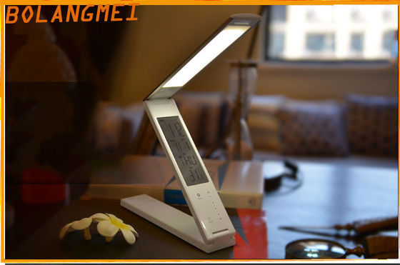 سبائك الألومنيوم USB LED مصباح مكتب مع شاشات الكريستال السائل التقويم / LED ضوء القراءة سرير