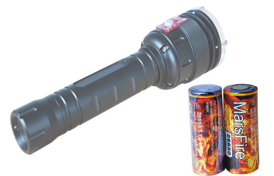 4000LM الأسود MarsFire مقاوم للماء LED الغوص الشعلة، 100M تحت الماء الغوص الشعلة