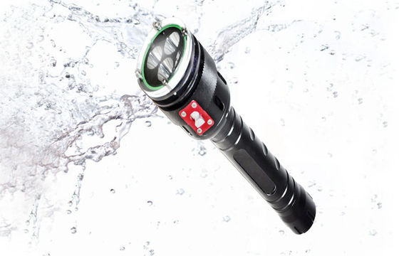 أسود 2400LM LED الغوص الشعلة