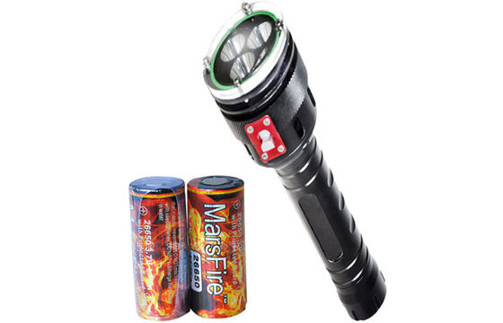 أسود 2400LM LED الغوص الشعلة